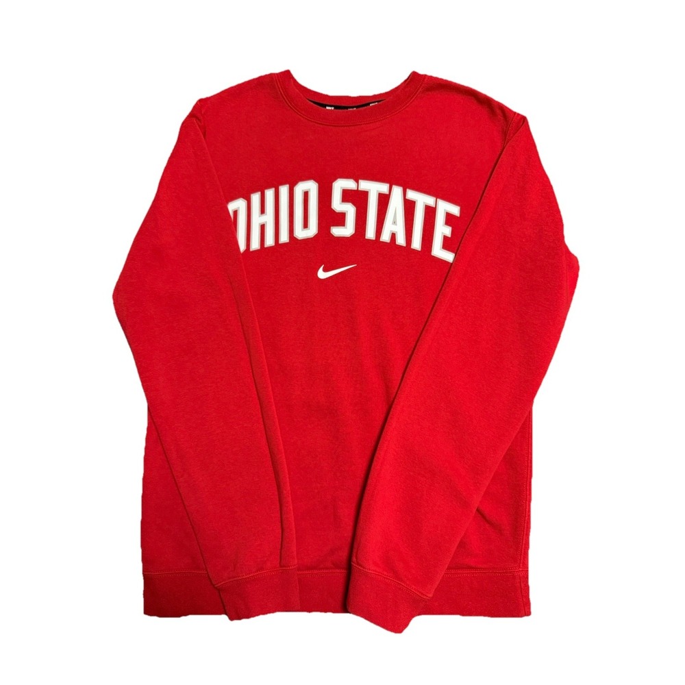 Nike Ohio State Buckeyes Crewneck Sweatshirt Men's Medium M Red College NCAA Fan
